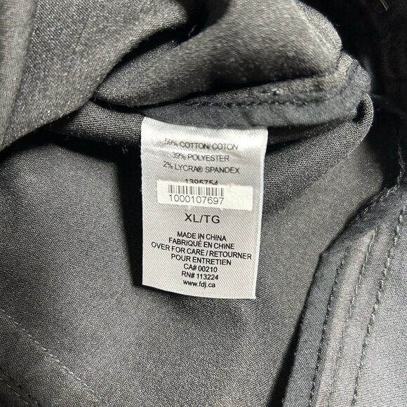 FDJ French Dressing Women Gray Jean Jacket Size XL Gold Button Front Stretch EUC - Picture 6 of 7